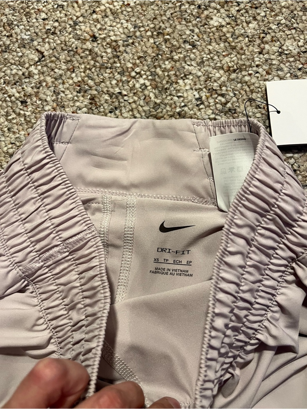 Nike Women's Beige Dri-Fit High Rise 3 in 1 shorts NWT - Picture 5 of 8